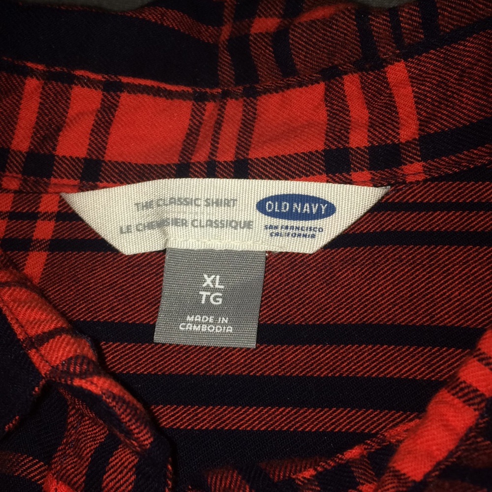 Old navy plad sleeve shirt - Picture 3 of 5